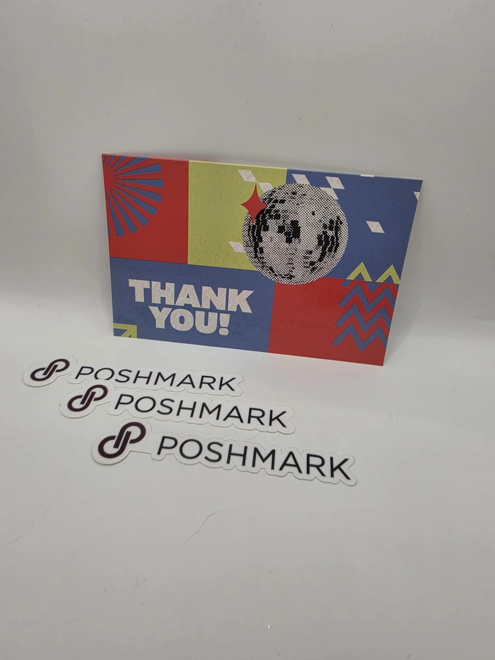 Pack Of 16 Poshmark Thank You Card Set 11 Designs 3 Stickers Logo